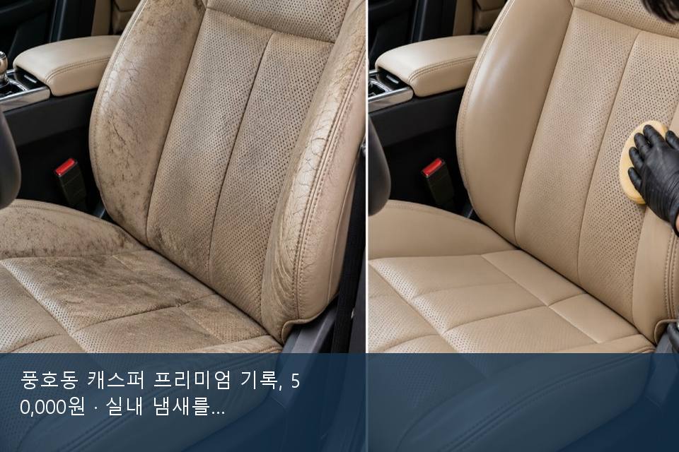 풍호동 캐스퍼 프리미엄 기록, 50,000원 · 실내 냄새를 연 기록
