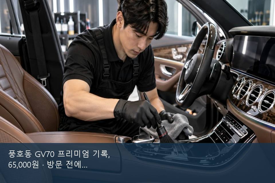 풍호동 GV70 프리미엄 기록, 65,000원 · 방문 전에 확인한 것